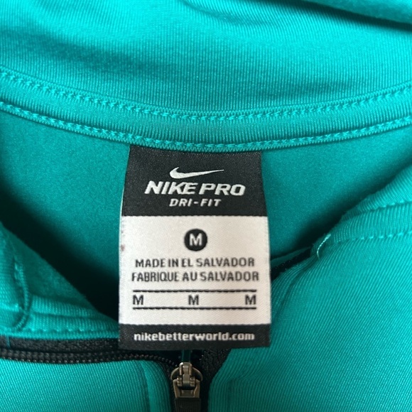 Nike Pro Dri-Fit 1/4 Zip Pull Over Shirt Size Medium - Picture 3 of 5